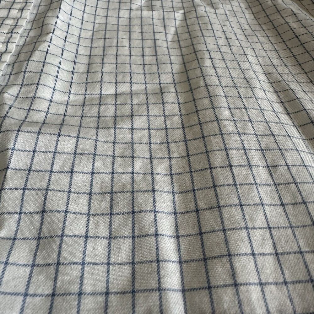 Polo Golf Ralph Lauren Preppy Men’s White Blue Check Cotton Button-Up Shirt L - Picture 6 of 7